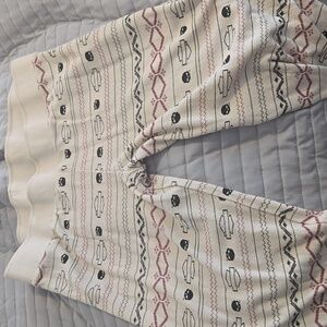 Harley-Davidson Women's Patterned Leggings in Cream, Black, and Pink